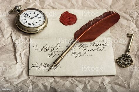 Write a Letter To The Postmaster Complaining Against The Postman of your delivery zone. Writer Core, Vintage Flatlay, Vintage Study, Wax Letter Seal, Royal Paper, Portfolio Booklet, Letter Photography, The Postman, Art Studio Room