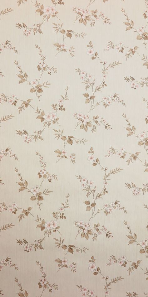 Beautiful cherry blossom branch wallpaper original from the 70s The finely structured paper is silky matt, glossy and of good quality. This wallpaper is made of paper. Our wallpapers are all originals from the 1970s, some even older. No reprints, all real old! The wallpapers are all about 53.5cm wide. The wallpapers are sold per meter. If you put several meters in the shopping cart, you will receive the wallpaper in this length in one piece. A piece can be a maximum of 10 meters long. If you ord Printed Paper Pattern Aesthetic, Delicate Floral Wallpaper, Old Flower Wallpaper, Vintage Theme Wallpaper, Blossom Wallpaper Aesthetic, Vintage Wallpapers Aesthetic, Vintage Wallpaper Ideas, Old Fashioned Wallpaper, Good Quality Wallpaper