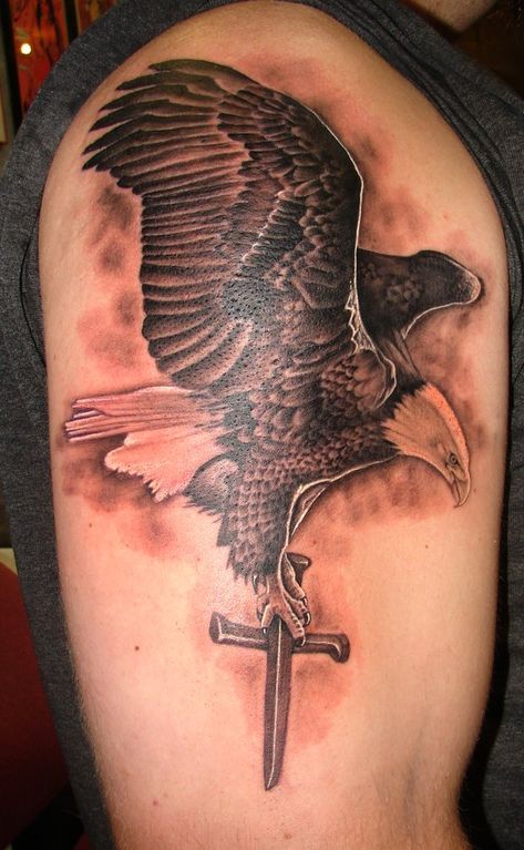 28 bald_eagle_by_asuss06 Isaiah 40 31 Tattoo, Men Full Sleeve Tattoo Ideas, Men Full Sleeve Tattoo, Sleeve Tattoos Shoulder, Sleeve Tattoos Mens Arm, Eagle Tattoo Ideas, Eagle Wing Tattoos, Eagle Head Tattoo, Hand Tattoos For Men