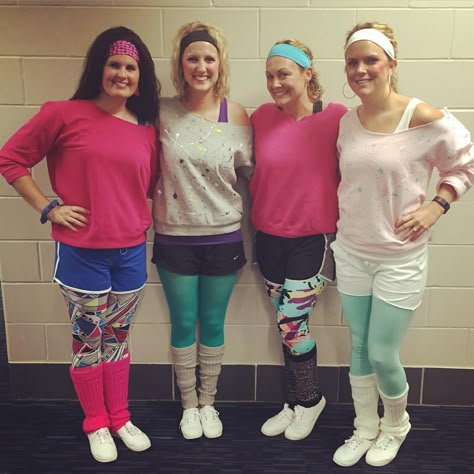 80's Workout Gear Costume - Let's Get Physical! 80s Dress Up Day At School, 80s Diy Costume, 80s Workout Gear, 80s Themed Outfits, 80s School, 80s Workout Costume, Decades Day Outfits, 80s Workout Outfit, 80s Outfit Ideas