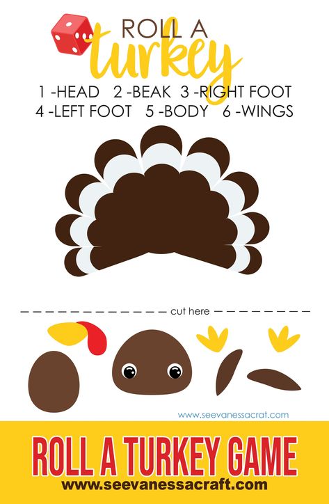 Free Thanksgiving Games, Roll A Turkey, Games For Big Groups, Nfl Thanksgiving, Turkey Games, Thanksgiving Family Games, Friends Games, Games Thanksgiving, Turkey Activity