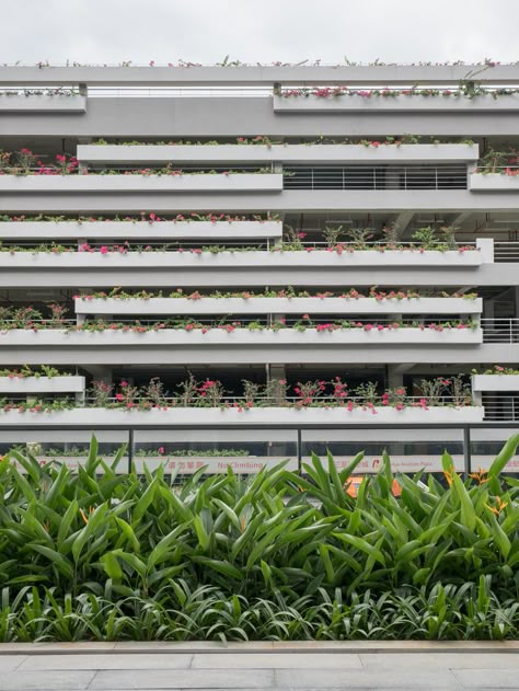 Gallery of East Parking Building of Sanya Phoenix International Airport / Jing Studio - 4 Podium Parking, Facade Landscape, Urban Spaces Design, Parking Building, Arch Building, Green Facade, Natural Foundation, Apartment Buildings, Sanya