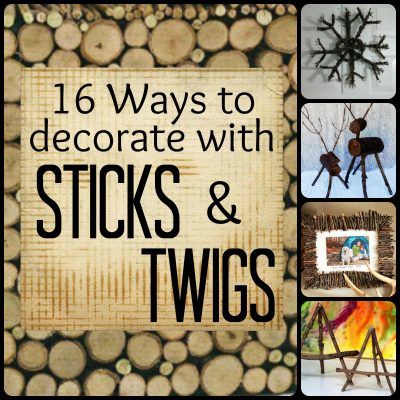 16 Ways to Decorate with Sticks and Twigs Decorate With Sticks Branches, Art From Sticks, Art With Twigs, Crafts With Sticks And Twigs Diy Projects, Twig Art Diy Tree Branches Boho, Twig Furniture Diy, Tree Branch Crafts Diy, Stick Crafts Twigs, Doof Stick Ideas