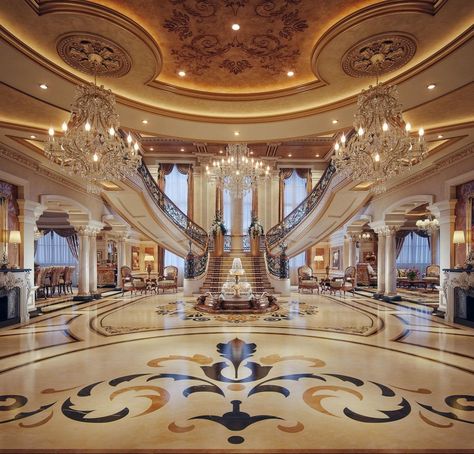 Luxury Staircase, Luxury Mansions Interior, Interior Design Per La Casa, Marble Flooring, Mansion Interior, Mansions Luxury, Salou, Luxury Homes Interior, Luxury Homes Dream Houses