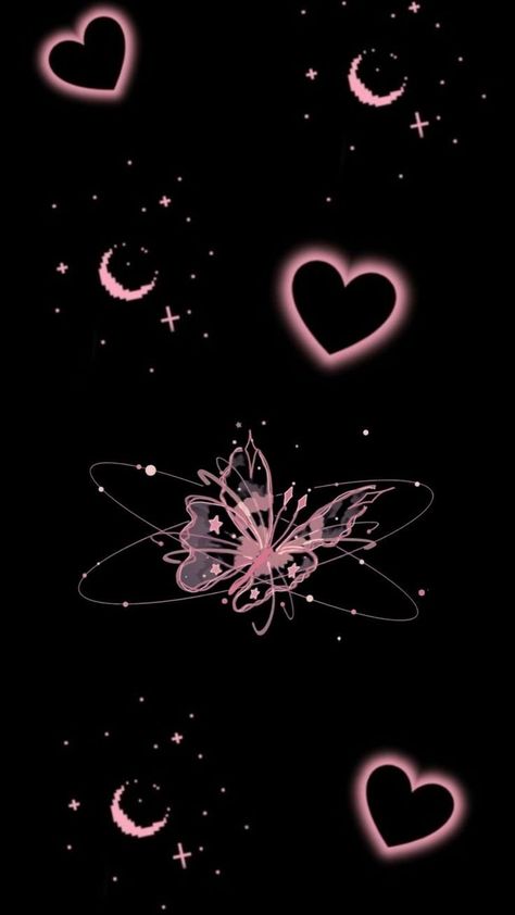 Pink And Black Wallpaper, Glitter Phone Wallpaper, Iphone Wallpaper Glitter, Iphone Wallpaper Classy, Butterfly Wallpaper Backgrounds, Phone Wallpaper Pink, Wallpaper Doodle, Butterfly Wallpaper Iphone, Cute Tumblr Wallpaper