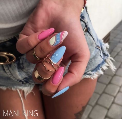 Purple Nails Ombre, Simple Summer Nails Almond, Elegant Nails Pink, Pink Nails Light, Summer Nails Pastel, Simple Almond Nails, Nails Pink Almond, Long Nails Summer, Nails Light Blue