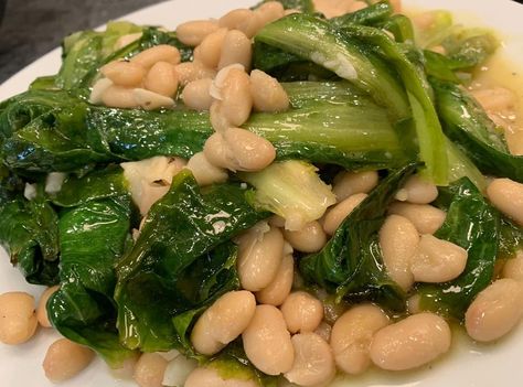 Daniel Mancini Escarole And Beans, Daniel Mancini, Sip And Feast, Bean Pasta, Veggie Pasta, Cannellini Beans, Crushed Red Pepper Flakes, Bean Soup, Veggie Dishes