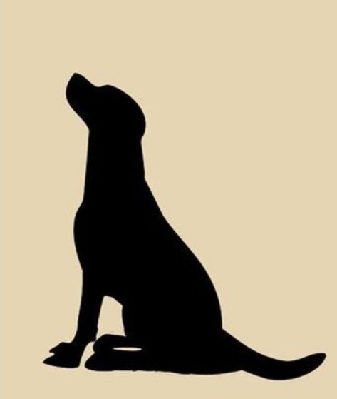 Black Lab Tattoos, Black Lab Drawing, Lab Silhouette Tattoo, Black Labrador Silhouette, Labrador Silhouette, Dog Pants, Labrador Art, Dog Animation, Silhouette Tattoos