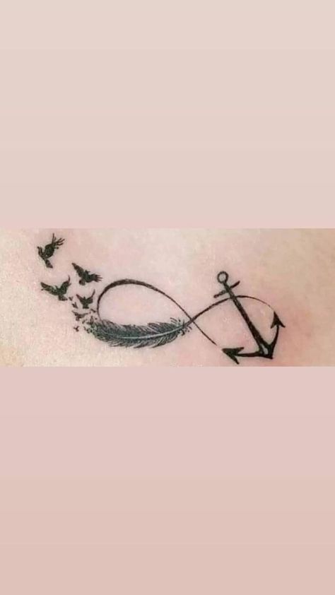 Anchor With Infinity Rope Tattoo, Infinity Anchor Tattoo, Rope Tattoo, Girl Symbol, Anchor Tattoo Design, Anchor Tattoos, Infinity Tattoos, Anchor Tattoo, Infinity Tattoo