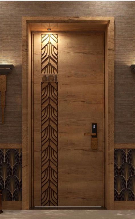 40 Stylish Modern Wooden Door Design Ideas - Engineering Discoveries Pintu Ganda, Pintu Interior, Wooden Door Entrance, Main Doors, Flush Door Design, Modern Wooden Doors, House Main Door Design, Main Entrance Door Design, Front Door Design Wood