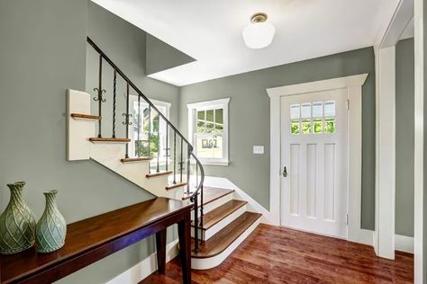 12 Entryway Paint Colors for a Warm Welcome Entryway Paint Color Ideas, Entry Way Paint Colors Foyers, Entryway Color, Entryway Color Palette Ideas, Entryway Wall Color, Entryway Color Ideas Paint, Best Hallway Paint Color, Entry Paint Colors, Entryway Color Ideas