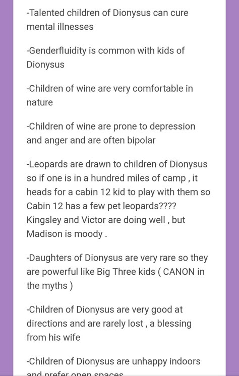 Cabin 12 Headcanons, Cabin 3 Headcanons, Percy Jackson Cabin Headcanons, Dionysus Cabin Headcanons, Pjo Cabin Headcanons, Dionysus Pjo, Dionysus Outfit, Dionysus Percy Jackson, Children Of Dionysus