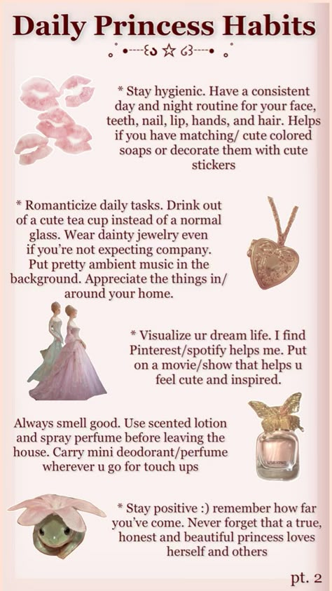 Princess Life, Etiquette And Manners, This Is Your Life, Self Care Bullet Journal, Pink Life, Self Confidence Tips, Get My Life Together, Confidence Tips, Princess Aesthetic