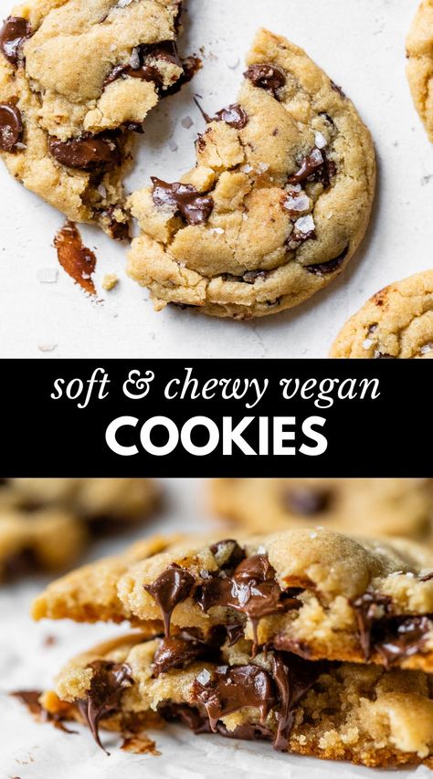 Cookie Recipes Vegan, Chocolate Chip Cookies Crispy, The Loopy Whisk, Vegan Chocolate Chip Cookie Recipe, Loopy Whisk, Cookies Dairy Free, Vegan Cookie Recipes, Vegan Chocolate Cookies, Recipes Dairy Free