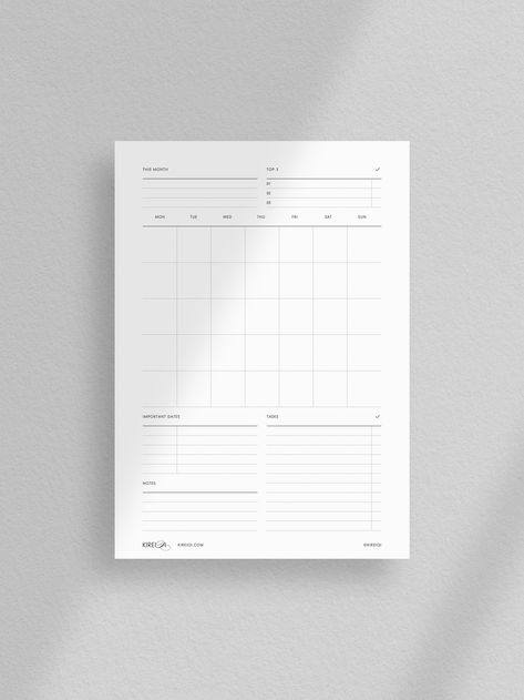 Monthly Planner - Undated Calendar - Top 3 & Tasks - MO1P - NO1 dailyplannerprintablesfree #productplannerbusiness #plannersandorganizers #coverplanner✍️. Calendar Planner Template, Undated Monthly Calendar, Planner Pages Ideas, Monthly Calendar Planner, Undated Calendar, Daily Planner Printables Free, Planner Board, New Year Planning, Monthly Planner Template