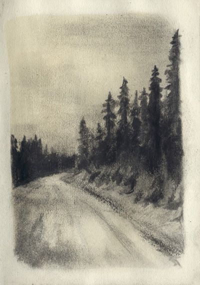 Sequential Illustration, Charcole Drawings, Life Sketching, Charcoal Artwork, Landscape Pencil Drawings, Forest Drawing, Art Charcoal, Landscape Sketch, View Art