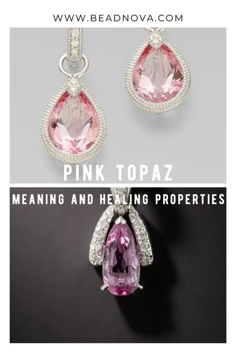 Pink topaz and pink sapphire are two types of gems that are very pretty. Learn the difference between pink topaz and pink sapphire in appearance and price. Pink Topaz Meaning, Topaz Meaning, Pink Spiritual Gemstone Crystal Necklace, Pink Multi-stone Gemstones For Gift, Pink Spiritual Gemstone Crystals, Types Of Gems, Gemstone Meanings, Pink Topaz, Topaz Stone