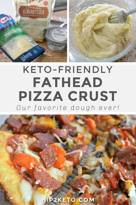 I know what you're thinking, pizza dough out of mozzarella cheese and almond flour?! This keto gluten-free Fat Head pizza crust recipe is super simple to make with just a few ingredients. Plus, the texture is not only chewy like normal pizza dough, but it's also sturdy enough to pick up a piece to eat! #keto #fathead #pizza Keto Fathead Pizza, Fat Head Pizza Crust, Best Keto Pizza, Fathead Dough Recipe, Keto Pizza Crust, Fathead Pizza, Fat Head Dough, Fathead Dough, Healthy Low Carb Snacks