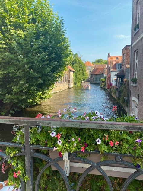 #bruges #belgium #europe #travel #vacation #river #nature #bridge #aesthetic City River Aesthetic, Bruges Belgium Aesthetic, Brugge Aesthetic, Belgium Nature, Belgium Summer, Belgium Aesthetic, Bridge Aesthetic, Nature Bridge, Belgium Bruges