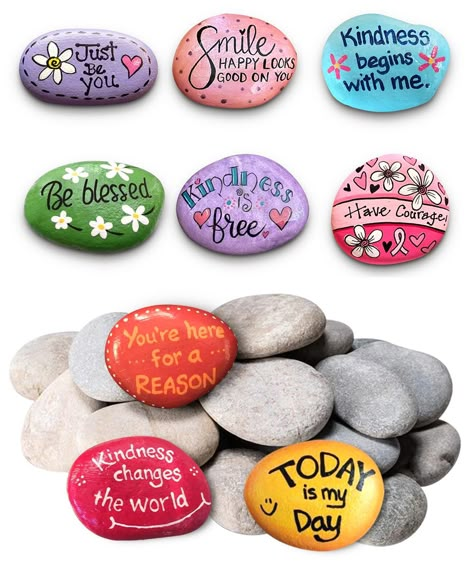 PRICES MAY VARY. 20PCS PAINTING ROCKS: Hand-Picked, the smooth and flat river rocks is suitable to paint for celebrating the recent holiday, Independence Day. This is a set of (20) stones for painting, size 2-3". The surface is smooth, perfect for Acrylic, Markers Pens, Chalk Markers, and Alcohol inks. LET IMAGINATION RUN WILD: Not only for kids, but they are also used by parents or educators to guide a story along and encourage creativity. These adorable rocks promote language growth, early lit Rocks For Painting, Kindness Projects, Smooth Rock, Diy Rock Art, Painted Rock Ideas, Rock Painting Patterns, River Rocks, Rock Painting Designs, Kindness Rocks