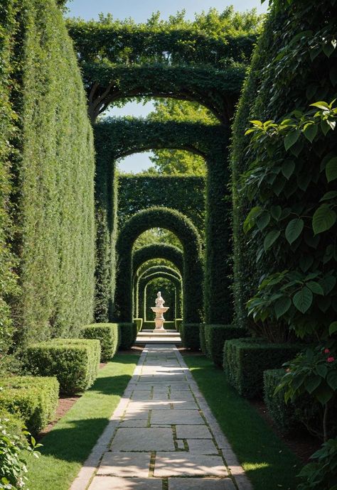 27 Dream Garden Ideas for Your Ultimate Backyard Oasis 12 Hedge Maze Secret Gardens, White Picket Fence Ideas, Dream Garden Ideas, Picket Fence Ideas, Garden Hedges, Garden Picture, Ultimate Backyard, Fence Designs, Castle Garden