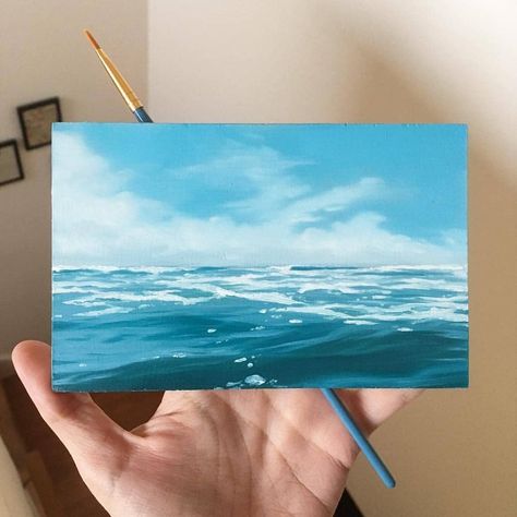 Oil Painting Inspiration, Small Canvas Paintings, Nature Art Painting, Ap Art, Art Masters, Wall Art Canvas Painting, Art Painting Acrylic, Painting Art Projects, Seascape Paintings