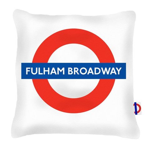 Fulham Broadway Tube Station Cushion: Amazon.co.uk: Kitchen & Home Tube Stations London, Transport Logo, Hyde Park Corner, Parsons Green, Swiss Cottage, Kentish Town, Silk Cushions Covers, Tube Station, London Transport