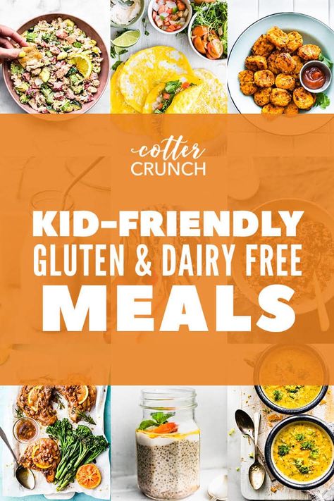 Find the best kid friendly gluten free dairy free recipes for healthy meal prep that tastes good, too! Dairy Free Recipes For Toddlers, Gluten And Dairy Free Meals, Gluten Free Dairy Free Recipes Dinner, Dairy Free Recipes For Kids, Df Meals, Gluten Free Dairy Free Dinner, Dairy Free Lunch, Gluten Free Recipes For Kids, Gf Df Recipes