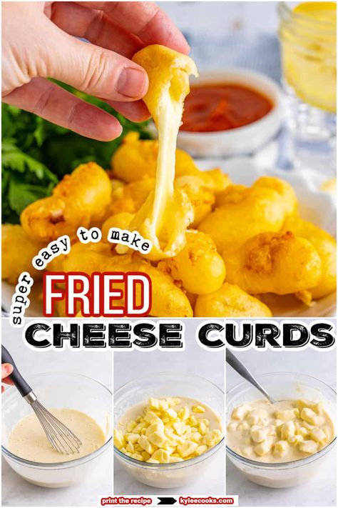 Fried Cheese Curds Recipe, Homemade Cheese Curds, Deep Fried Cheese Curds, Cheese Curds Recipe, Wisconsin Cheese Curds, Baked Coconut Shrimp, Fried Cheese Curds, Fried Cheese, Crispy Cheese