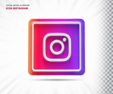 Instagram 3d icon concept | Premium Psd #Freepik #psd #instagram-profile #facebook-login #facebook-profile #instagram-interface Photoshop Flyer, Logo Banner, Icons 3d, Typography Poster Design, About Instagram, 3d Icons, Instagram Logo, Photo Art Gallery, Facebook Cover Photos