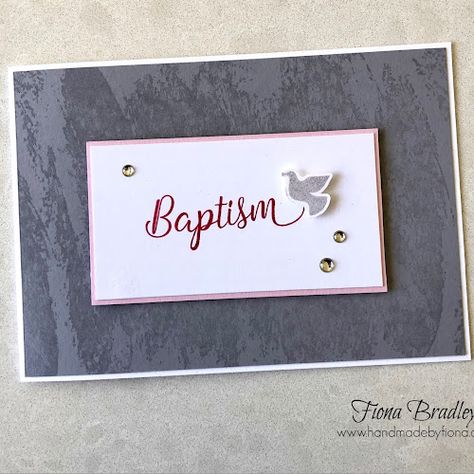 Baptism Cross - Handmade by Fiona Baptism Cards Handmade, Stampin Up Baby Cards, Baptism Card, Confirmation Cards, Baptism Cards, Event Card, Baby Baptism, Homecoming Proposal Ideas, Special Cards