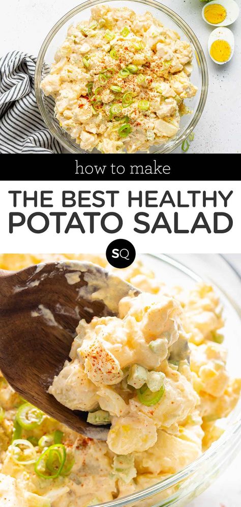 Potato Salad With Yogurt, Yogurt Potato Salad, Gluten Free Potato Salad, Traditional Potato Salad Recipe, Healthy Potato Salad Recipe, Healthy Potato Salad, Traditional Potato Salad, Egg Salad Recipe Healthy, Potato Salad Healthy