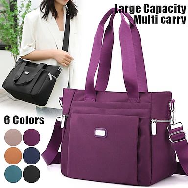 Damen Handtasche Nylon PU-Leder Outdoor Veranstaltung / Fest Büro & Karriere Farbblock Schwarz Rote Blau 2024 - $19.49 Holiday Handbag, Waterproof Crossbody Bag, American Girl Doll Clothes Patterns, Diaper Bag Tote, Travel Handbags, Cheap Handbags, Crossbody Tote Bag, Crossbody Tote, Womens Crossbody Bag