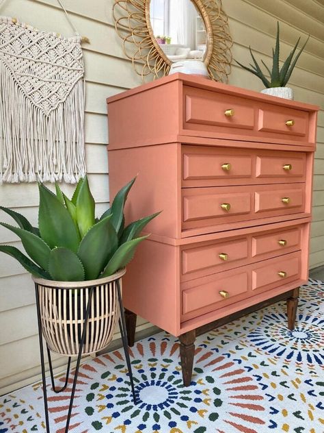 Coral painted furniture