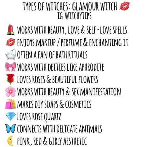 Glamour Witch, Glamour Spell, Witch Types, Types Of Witchcraft, Glamour Magick, Spirituality Aesthetic, Types Of Witches, Bath Rituals, Witch Things