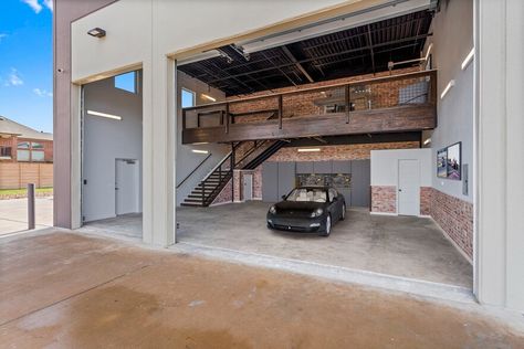 1435 FM 1463 Rd, Katy, TX 77494 - Luxury Garage Condos | LoopNet Garage With Man Cave Loft, Loft Garage Apartment, High Ceiling Garage, Dream Garage Man Cave, Luxury Garage Interior, Rv Garage With Living Quarters, Shop Loft Ideas, Man Cave Loft, Warehouse Renovation