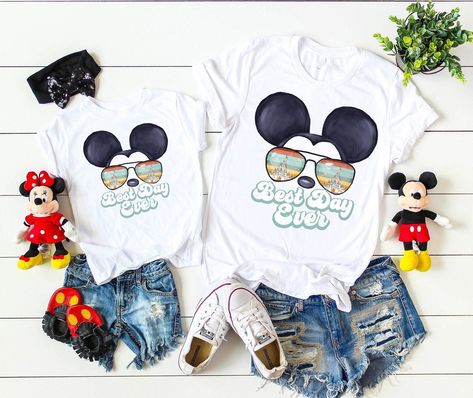 Best Day Ever Disney Vintage Shirts Disneyworld Shirts | Etsy Best Day Ever Disney Shirt, Christmas Father, Disney World Outfits, Welcome Home Gifts, Family Vacay, Vintage Family, Disney World Shirts, Mommy And Me Shirt, Disney Vintage