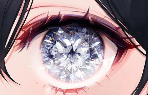 Diamond Eyes Drawing, Pretty Anime Eyes, Galaxy Eyes, Eyes Artwork, Magic Eyes, Beautiful Eye, Diamond Eyes, Aesthetic Eyes, Anime Eye Drawing