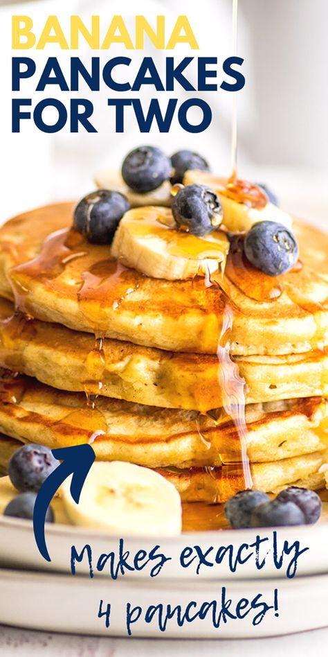 Pancakes Made With Bananas, Quick Banana Breakfast, Banana Pancake For One, Banana Pancakes Easy, Easiest Breakfast, 1 Overripe Banana Recipe, Easy Banana Breakfast Recipes, Banana Pankaces, 1 Banana Recipe