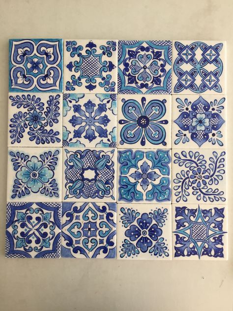 Blue Pottery Patterns, Blue Pottery Designs, Iznik Tile, Turkish Tile, Turkish Tiles, Turkish Art, Butcher Block Countertops, Blue Pottery, China Painting