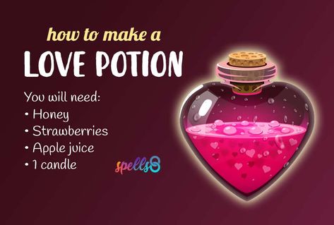 If you’re ready to find love and draw in the perfect partner, then this fiery love potion enhanced with candle magic was meant for you. Not only will this unique beverage help you find the love of your life, but it’s also delightfully sweet to drink! Is it possible to make a love potion? Yes,... Love Potion Recipe Real, Love Potions Witchcraft, Simple Love Spell Jar, How To Make A Love Potion, Love Potion Aesthetic, Witch Potion Recipe, Love Potion Drink, Love Potion Recipe, Magical Bottle