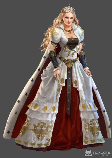 ArtStation - Empire Queen, Top Cats Fantasy Queen, Queen Outfits, Heroic Fantasy, Queen Outfit, Art Outfits, Royal Art, Queen Art, Royal Outfits, Rpg Characters