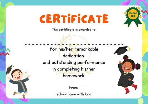 Diploma For Kids, Poster Rubric, Funny Awards Certificates, Diy Certificate, School Exhibition, Funny Awards, Blank Certificate Template, Student Certificates, Appreciation Certificate