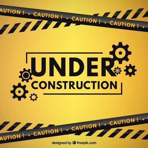 Flat under construction template | Free Vector Under Construction Theme, Under Construction Website, Construction Background, Construction Template, 8 Logo, Blog Templates, Construction Signs, Flat Design Icons, Wooden Room