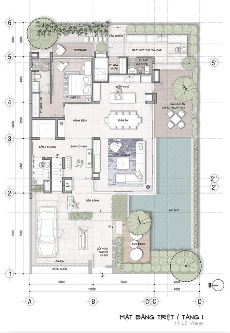 Architecture Floor Plan Presentation, Floor Plan Presentation, House Site Plan, Villa Layout, 40x60 House Plans, Rendered Floor Plan, Architecture Drawing Plan, Courtyard House Plans, Building Plans House