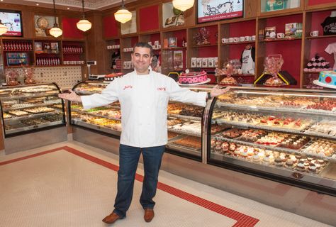 Tanya Foster | Carlo’s Bakery opens in Dallas | http://tanyafoster.com Cake Boss Buddy, Red Birthday Cake, Carlos Bakery, Florida Mall, Red Birthday Cakes, Buddy Valastro, Inside Cake, Bakery Shop Design, Deli Food