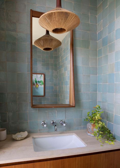 Sea Ranch, Miami Houses, Design Del Prodotto, Blue Bathroom, Step Inside, Architectural Digest, House Inspo, Dream Home Design, Bathroom Inspiration