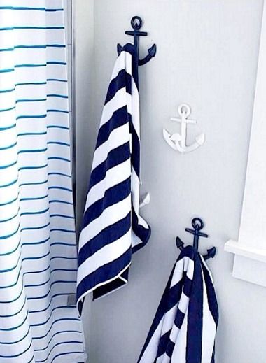 Anchor Bathroom Decor, Nautical Bathroom Ideas, Anchor Bathroom, Turquoise Bathroom, Deco Marine, Nautical Bedroom, Nautical Bathroom Decor, Nautical Bathroom, Beach Bathroom