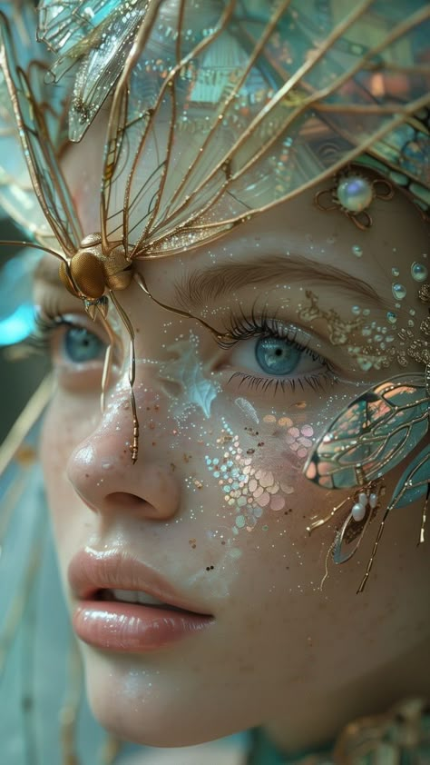 Woodland Fairy Makeup, Fairy Face Paint, Halloween Alice In Wonderland, Faerie Aesthetic, Fairy Photoshoot, Angel Artwork, Fairy Queen, Beautiful Fairies, Seven Days