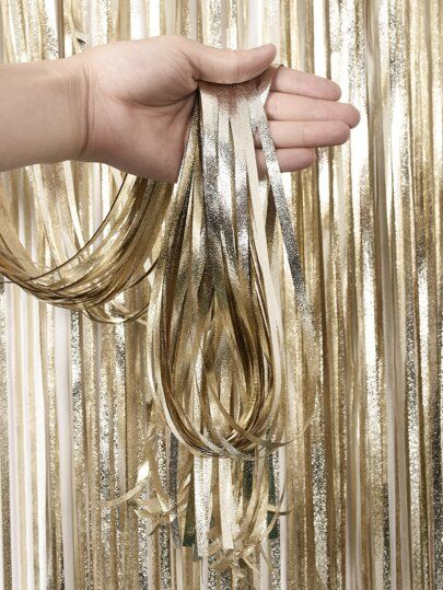 Free Returns ✓ Free Shipping On Orders $49+ ✓. 1pc Party Tassel Curtain- Streamers at SHEIN. Golden Birthday Party, Sequin Curtains, Bachelor Party Decorations, 1920s Party, Gatsby Themed Party, String Curtains, Curtain Backdrops, Silk Curtains, Party Backdrops